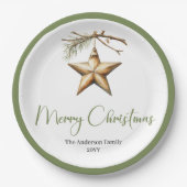 Assiettes En Carton Trendy Boho Christmas Tree in Scandinavian Style (Devant)