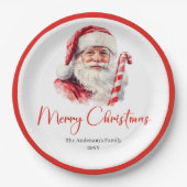 Assiettes En Carton Trendy Santa Claus Modern Warmish Holiday Plates (Devant)