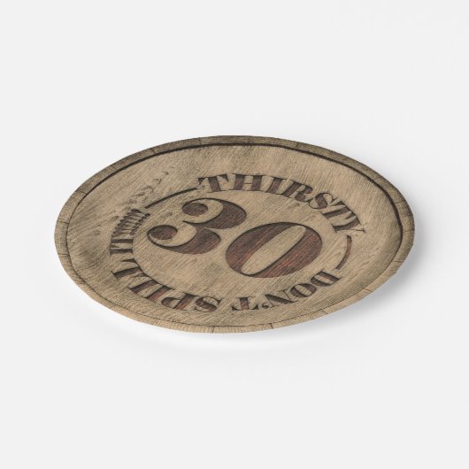 Assiettes En Carton Trente plaques à papier assoiffées (Angle)