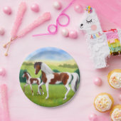 Assiettes En Carton Tri jument de peinture et plaques à papier de (Fête)