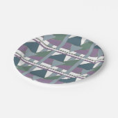 Assiettes En Carton Triangle géométrique Motif bleu violet vert (Angle)