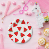 Assiettes En Carton Triangles à motif pastèque (Fête)