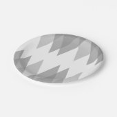 Assiettes En Carton Triangles gris (Angle)
