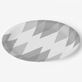 Assiettes En Carton Triangles gris (Angle)