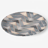 Assiettes En Carton Triangles modernes (Angle)