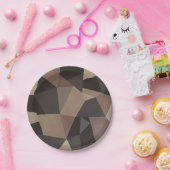 Assiettes En Carton Triangles polygonaux géométriques imprimés couleur (Fête)