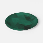 Assiettes En Carton Triangles polygonaux géométriques imprimés verts (Angle)