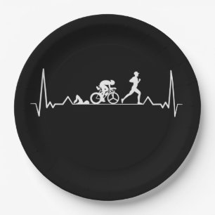Assiettes En Carton Triathlon Heartbeat