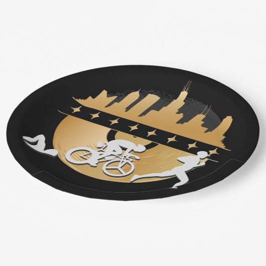 Assiettes En Carton Triathlon, urbain et mode de vie (Angle)