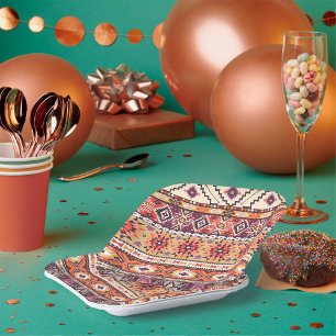 Assiettes En Carton Tribal Aztec