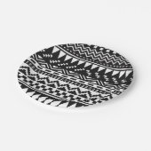 Assiettes En Carton Tribal aztèque noir et blanc (Angle)