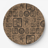 Assiettes En Carton Tribal MAYA ancien masque motif 1 (Devant)