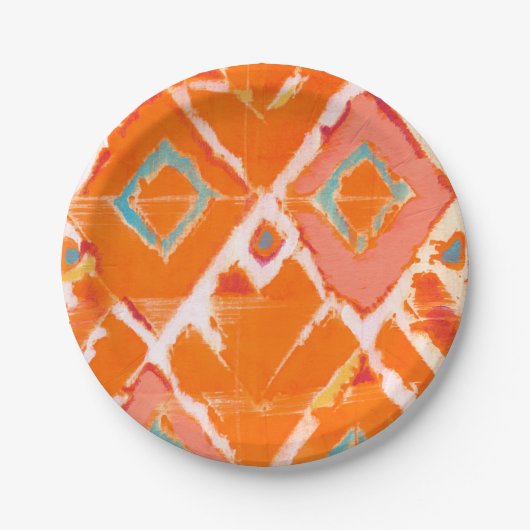 Assiettes En Carton Tribal Orange II (Devant)