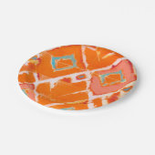 Assiettes En Carton Tribal Orange II (Angle)