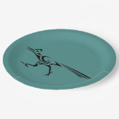 Assiettes En Carton Tribal Roadrunner Silhouette (Angle)