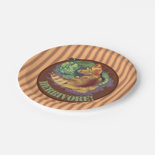 Assiettes En Carton Tricératops Snuggets Plaque en papier (Angle)
