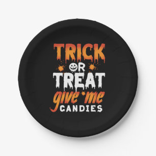 Assiettes En Carton Trick d'Halloween