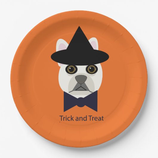 ASSIETTES EN CARTON TRICK ET TRAITER FRANCHIE (Devant)