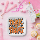 Assiettes En Carton Trick Or Treat Graffiti (Fête)