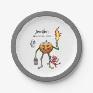 Assiettes En Carton Trick or Treat Halloween