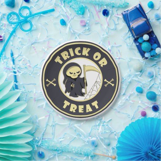 Assiettes En Carton Trick ou traiter Halloween griffeur caractère (Fête)