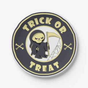 Assiettes En Carton Trick ou traiter Halloween griffeur caractère