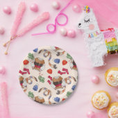 Assiettes En Carton Tricot Joy (Lin) - Plaques en papier (Fête)