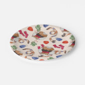 Assiettes En Carton Tricot Joy (Lin) - Plaques en papier (Angle)