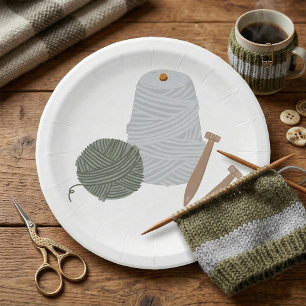 Assiettes En Carton Tricotage