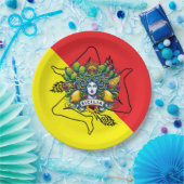 Assiettes En Carton Trinacria sicilienne (Fête)