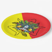 Assiettes En Carton Trinacria sicilienne (Angle)