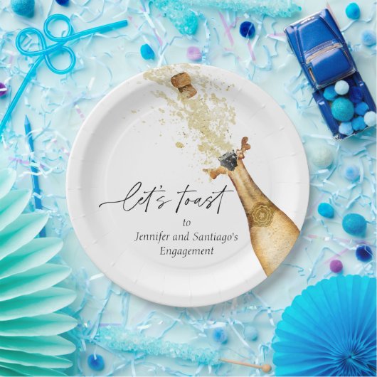 Assiettes En Carton Trinquons Plaque de Papier pour Fête de Fiançaille (Fête)