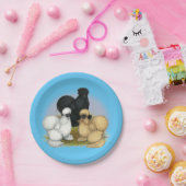 Assiettes En Carton Trio de Silkie (Fête)