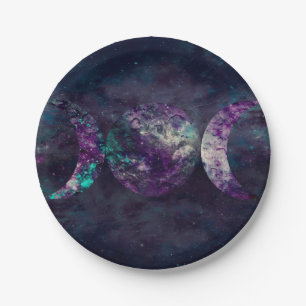 Assiettes En Carton Triple Déesse Lunaire Fête de l'Univers Luna