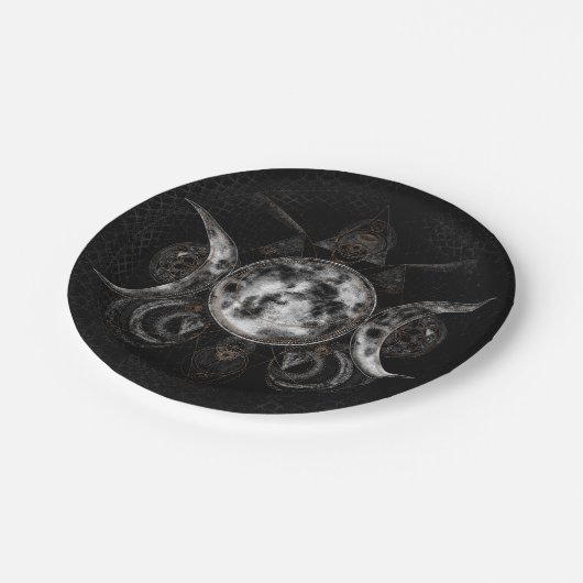 Assiettes En Carton Triple Lune - Triple Déesse (Angle)