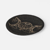 Assiettes En Carton Triple Moon - Triple Goddess Gold and black (Angle)