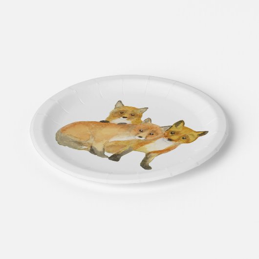 Assiettes En Carton Triplés Fox (Angle)