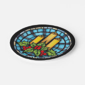 Assiettes En Carton Trois Bougies Avec Verre De Noël Holly (Angle)