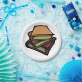 Assiettes En Carton Trois livres anciens empilés ensemble (Fête)