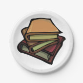 Assiettes En Carton Trois livres anciens empilés ensemble (Devant)