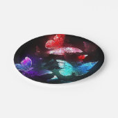 Assiettes En Carton Trois papillons brillants sur l'arrière - plan de (Angle)