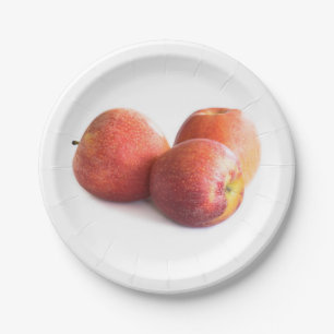 Assiettes En Carton Trois pommes rouges