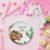 Assiettes En Carton Trois Rex - Fête d'anniversaire du Tyronasaurus Di (Fête)