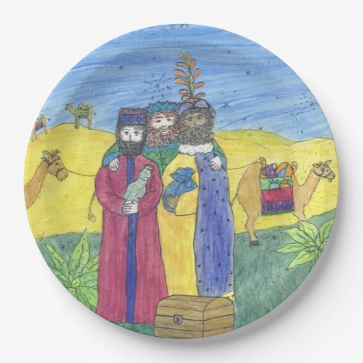 Assiettes En Carton Trois sages (Devant)