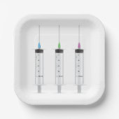 Assiettes En Carton Trois seringues (Recto)