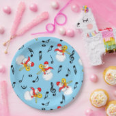 Assiettes En Carton Trombone Snowman Music Notes Motif (Fête)
