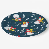 Assiettes En Carton Trombone Snowman Music Notes Motif (Angle)