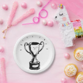 Assiettes En Carton Trophée Noir Et Blanc (Fête)