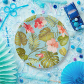 Assiettes En Carton Tropical (Fête)
