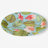 Assiettes En Carton Tropical (Angle)